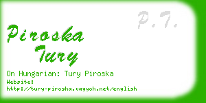 piroska tury business card